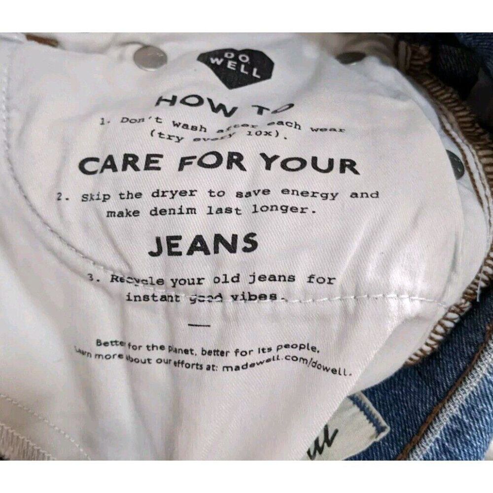 NWT Madewell The 90's Straight Leg High Rise Jean Size 23 Sequins Magic Pockets - Picture 12 of 12